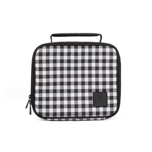 MontiiCo Medium Insulated Lunch Bag - Black Gingham