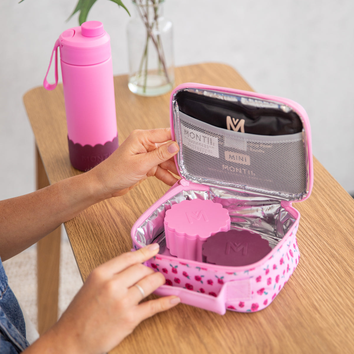 Montiico mini Insulated Lunch bag - Rose Garden