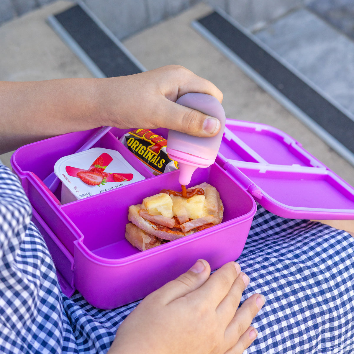 MontiiCo Silicone Sauce Bottle - Floss &amp; Lilac