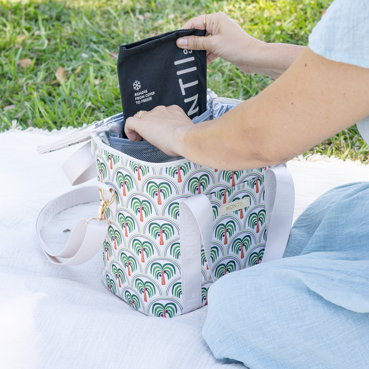 MontiiCo Insulated Midi Cooler Bag - Coconut Palms