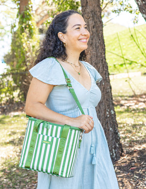 MontiiCo Insulated Midi Cooler Bag - Pickle Stripe