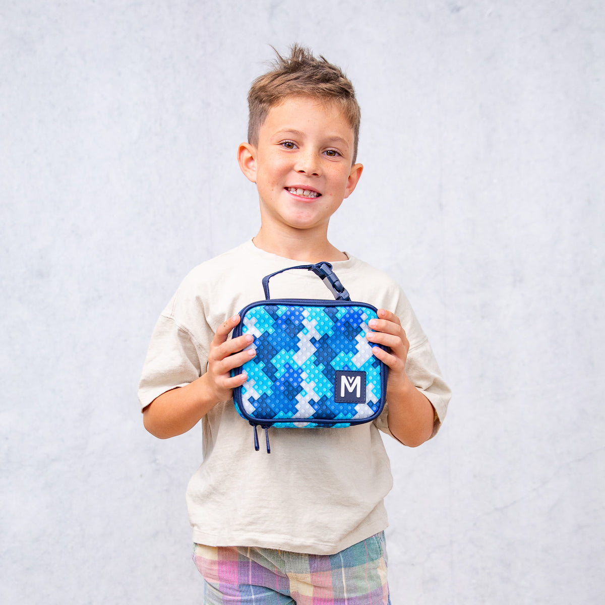 MontiiCo Mini Insulated Lunch bag - Blockland  (Clip Handle)