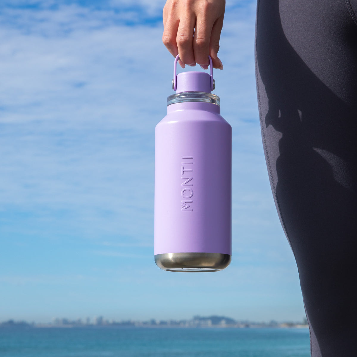 Montii.Co 1 Litre Quench Drink Bottle - Lilac