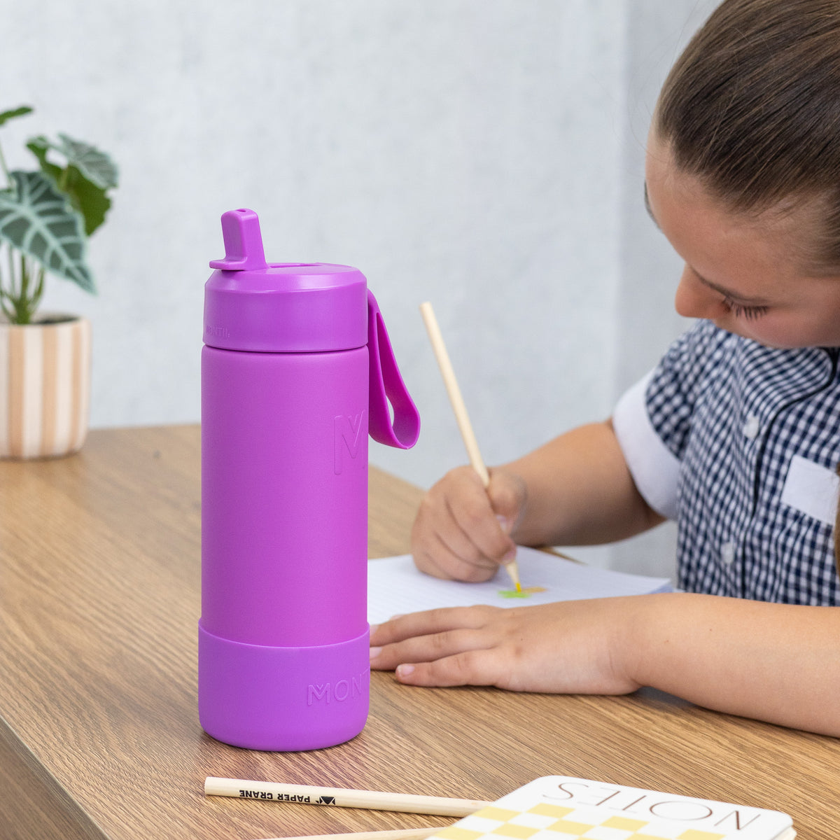 MontiiCo 475ml Drink Bottle Sipper - Fuchsia