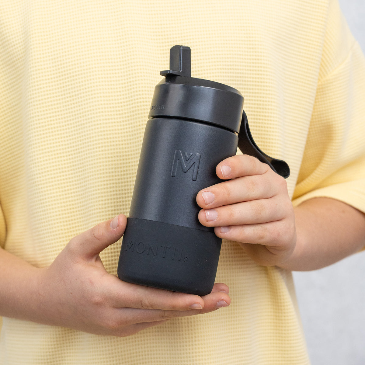 MontiiCo 350ml Drink Bottle Sipper - Midnight