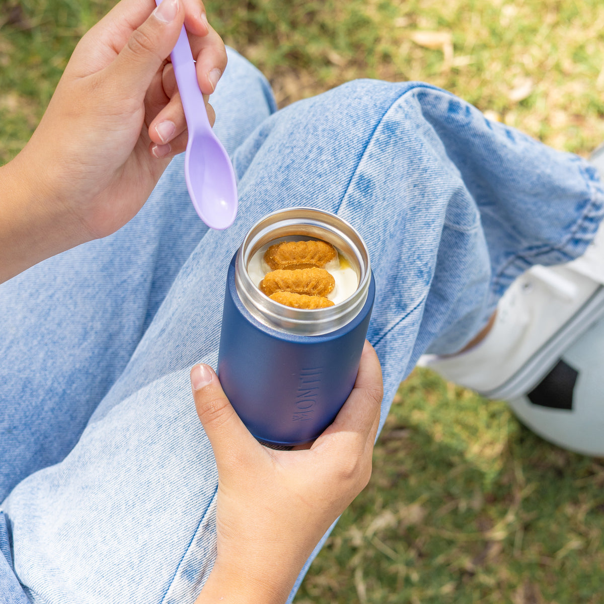 MontiiCo Insulated Snack Pot - Navy
