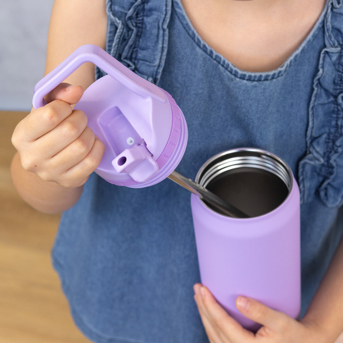 Montii.Co Drink Bottle Sport Sipper Lid 750ml - Lilac