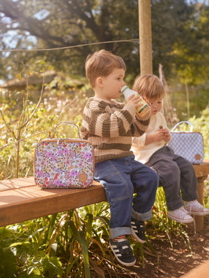 Oioi Mini Insulated Lunch Bag - Blue Check