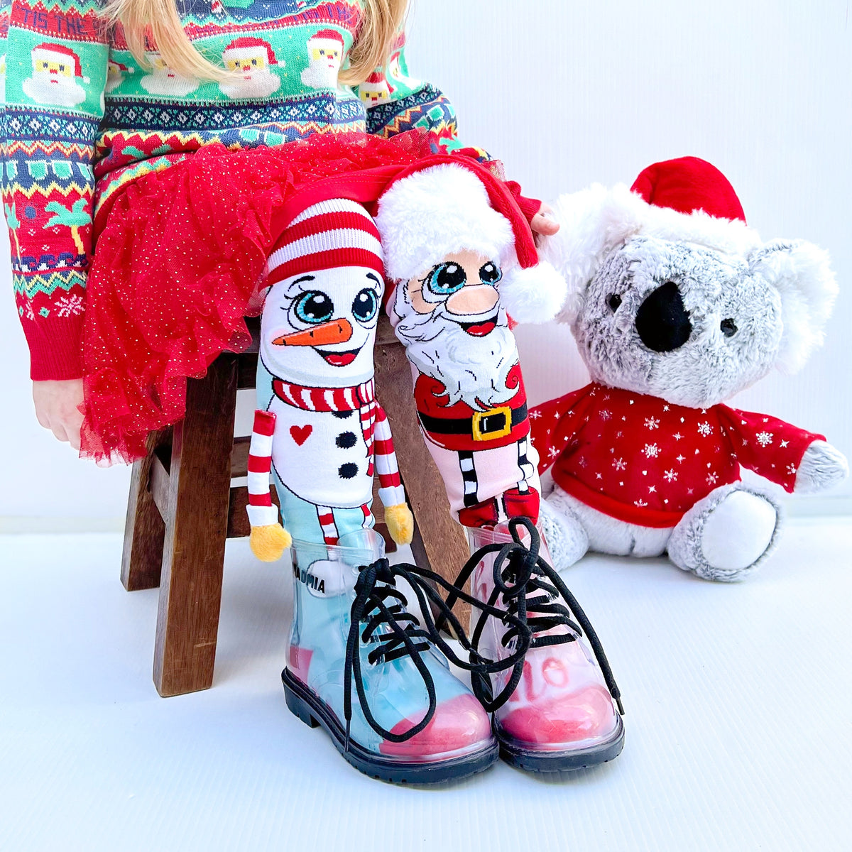 Mad Mia Socks - SANTA &amp; SNOWMAN