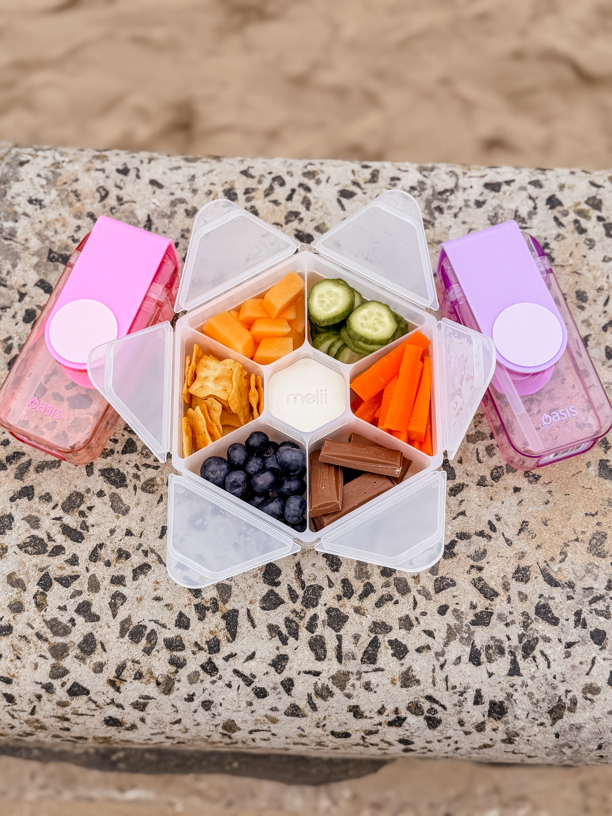 MELII LUXE HEXAGON SNACKLE BOX - Pink