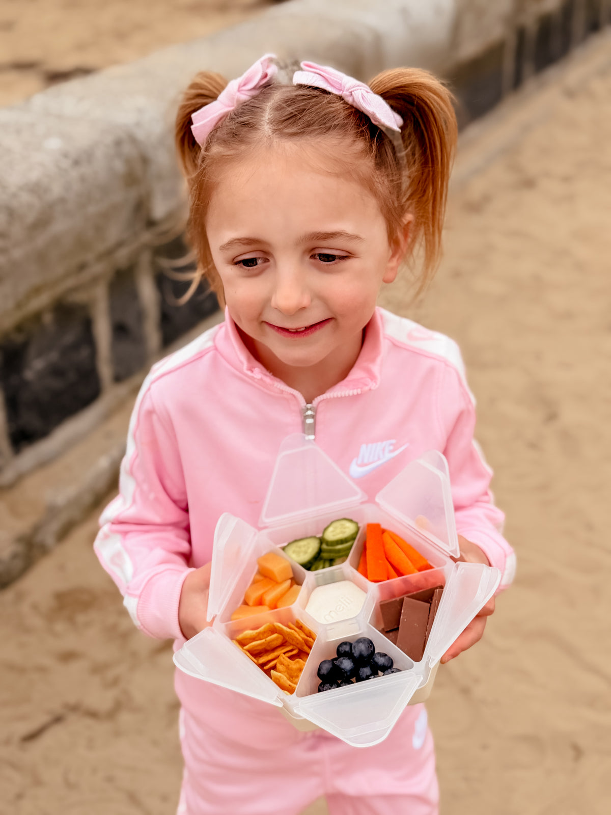 MELII LUXE HEXAGON SNACKLE BOX - Pink