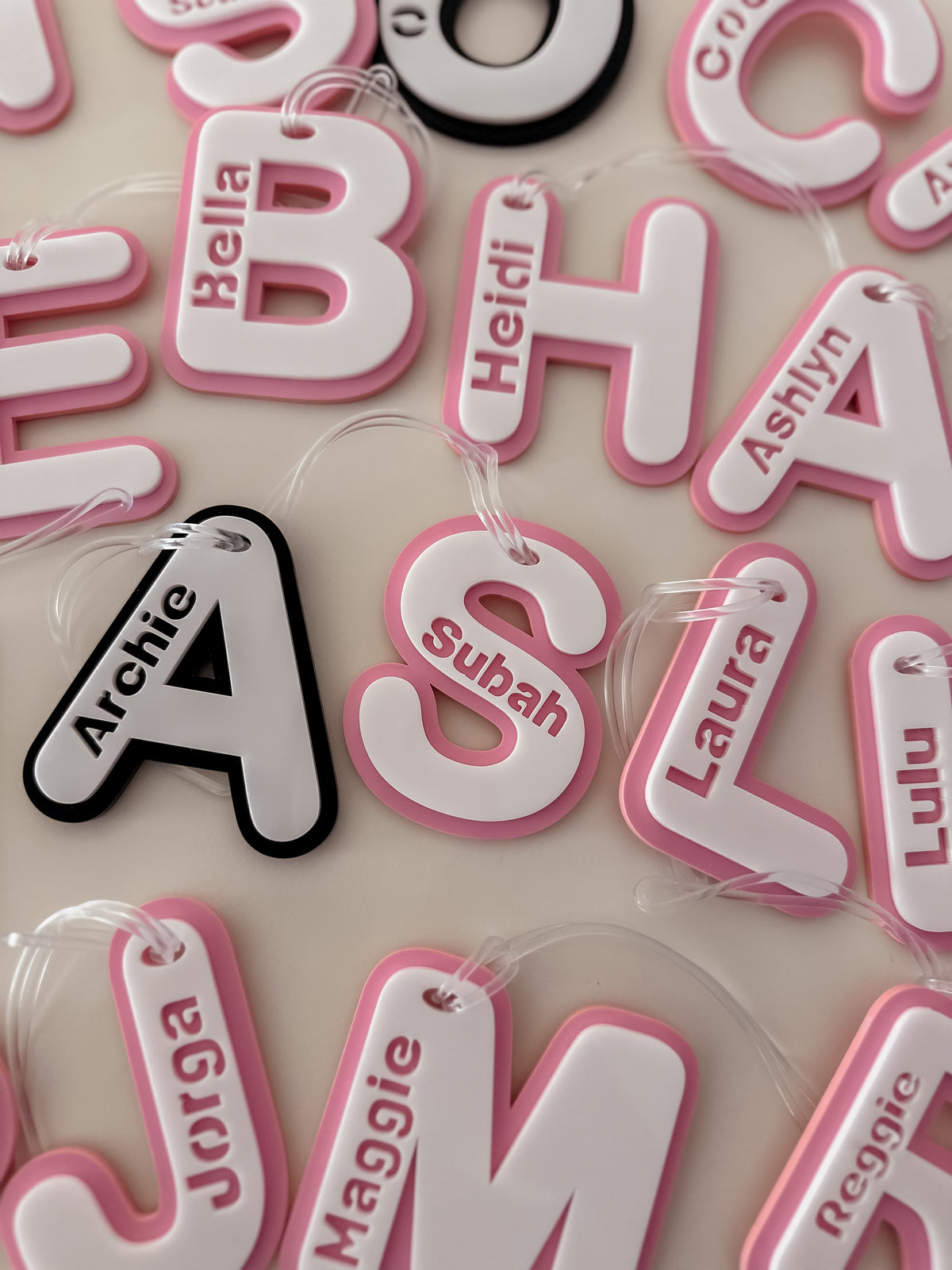 Large Personalised Laser Cut Bag Tag