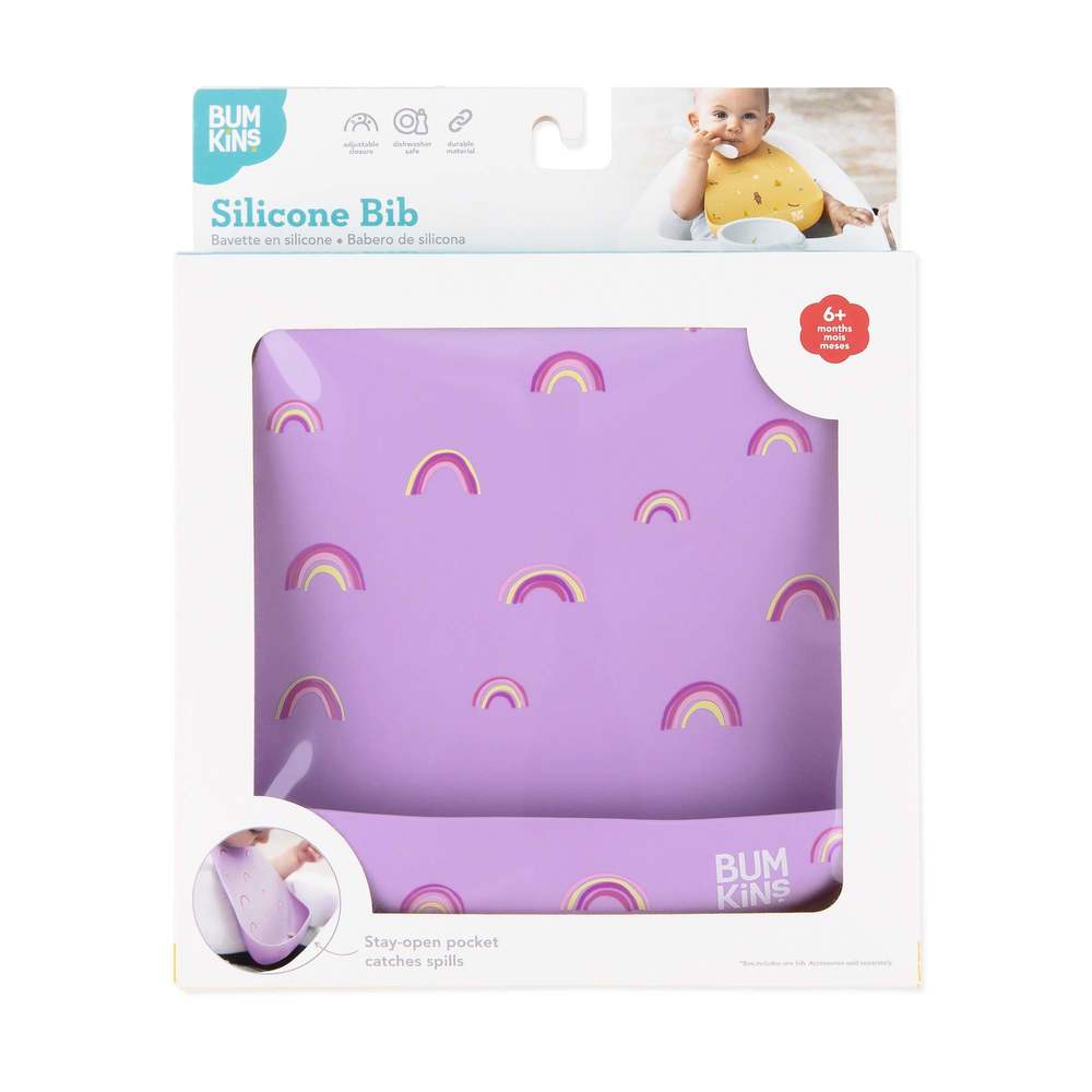 Bumkins Silicone Bib - Rainbows