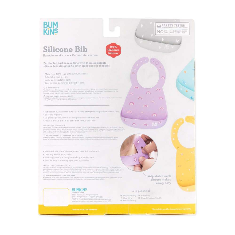 Bumkins Silicone Bib - Rainbows