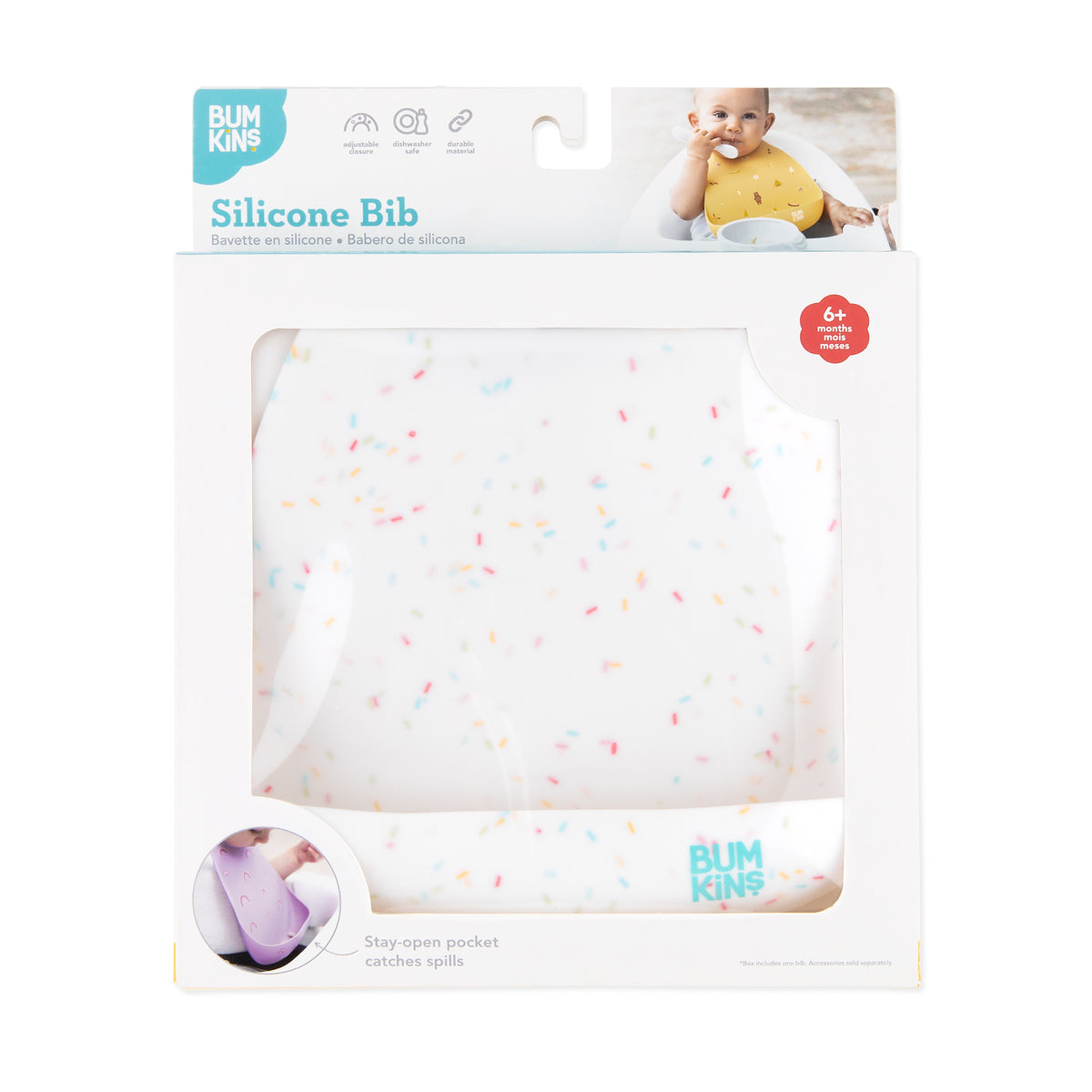 Bumkins Silicone Bib - Vanilla Sprinkle