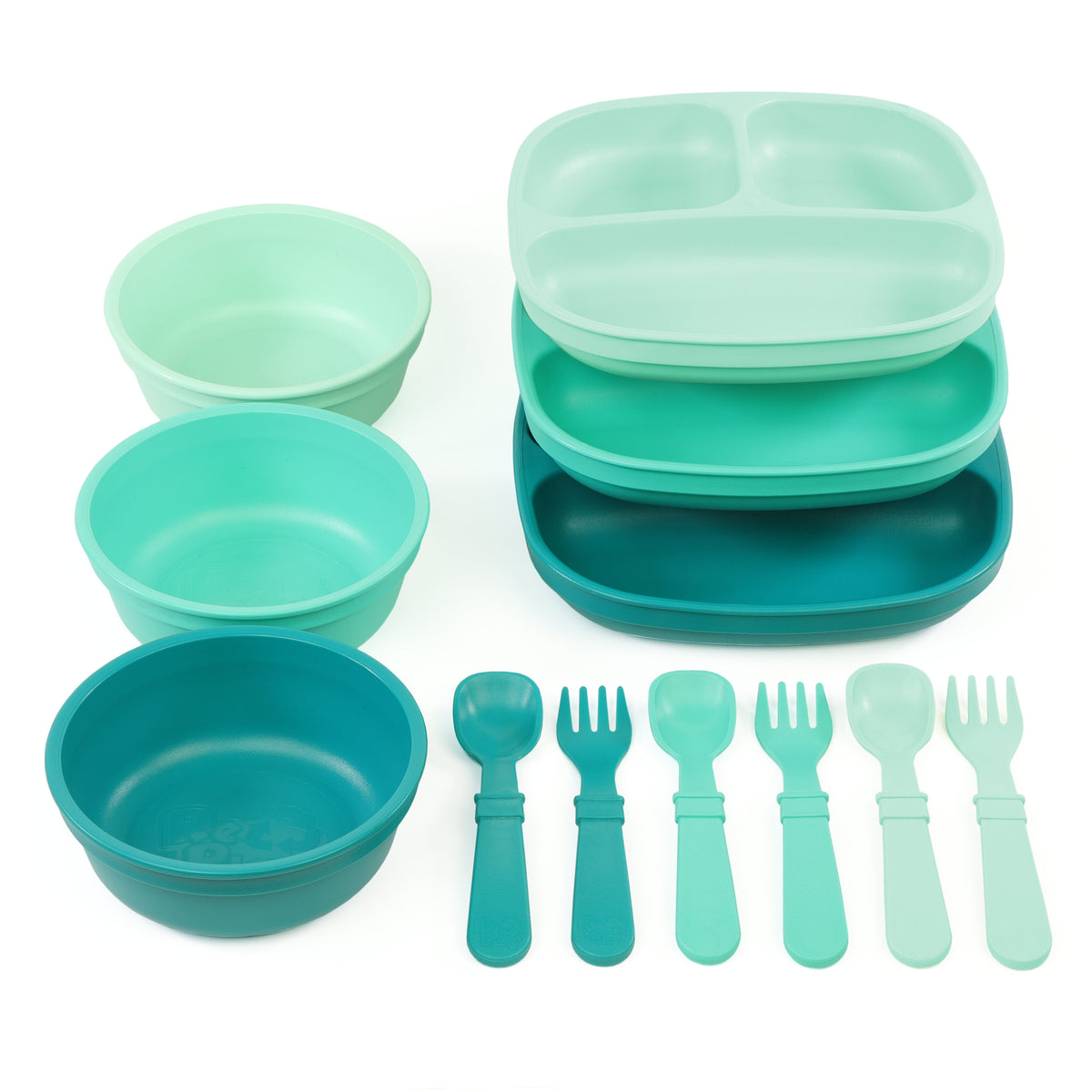 Re-play 3 Meals Seaweed Set (Teal, Aqua, Mint)