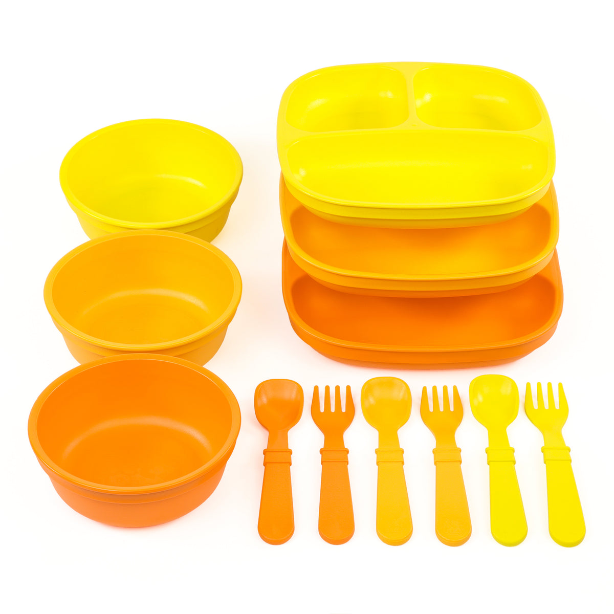 Re-play 3 Meals Sunbeam Set (Yellow, Sunny Yellow, Orange)