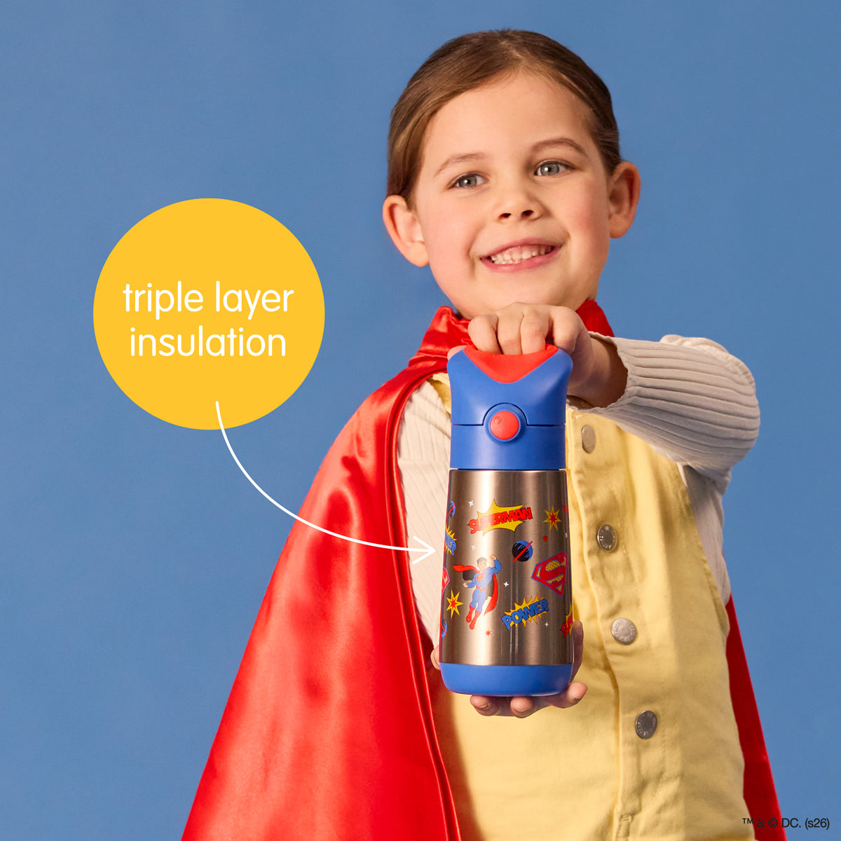 BBOX INSULATED DRINK BOTTLE 350ML DRINK BOTTLE - SUPERMAN
