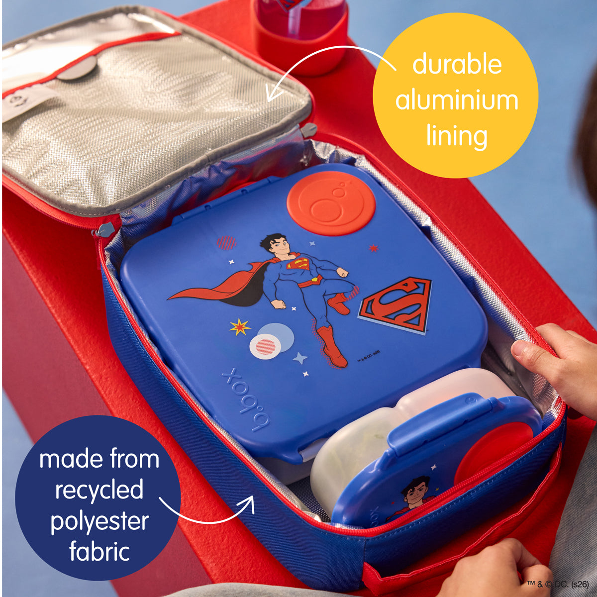 Superman b.box flexi insulated lunch bag