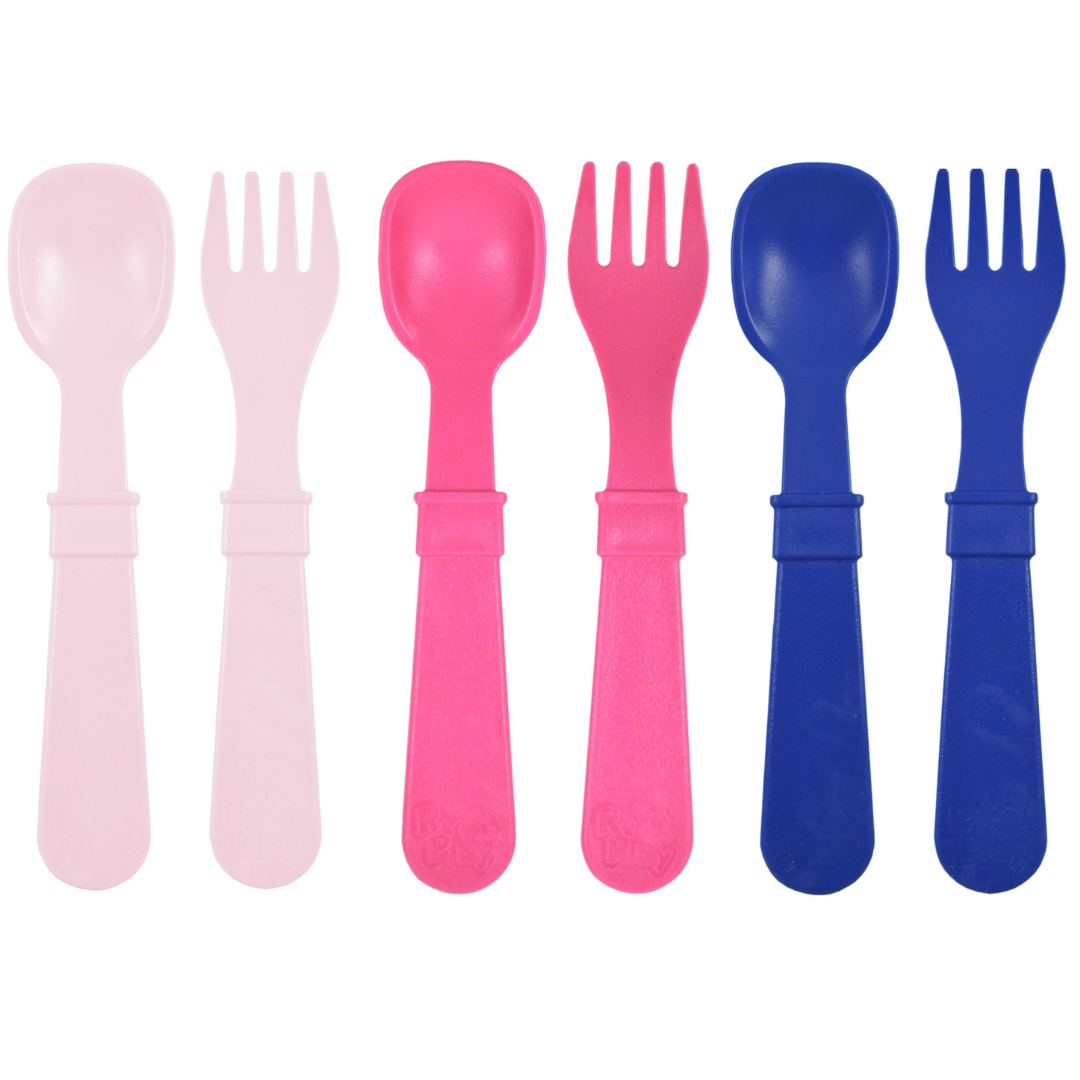 Replay Cutlery Bundle - Navy / Bright Pink / Ice Pink