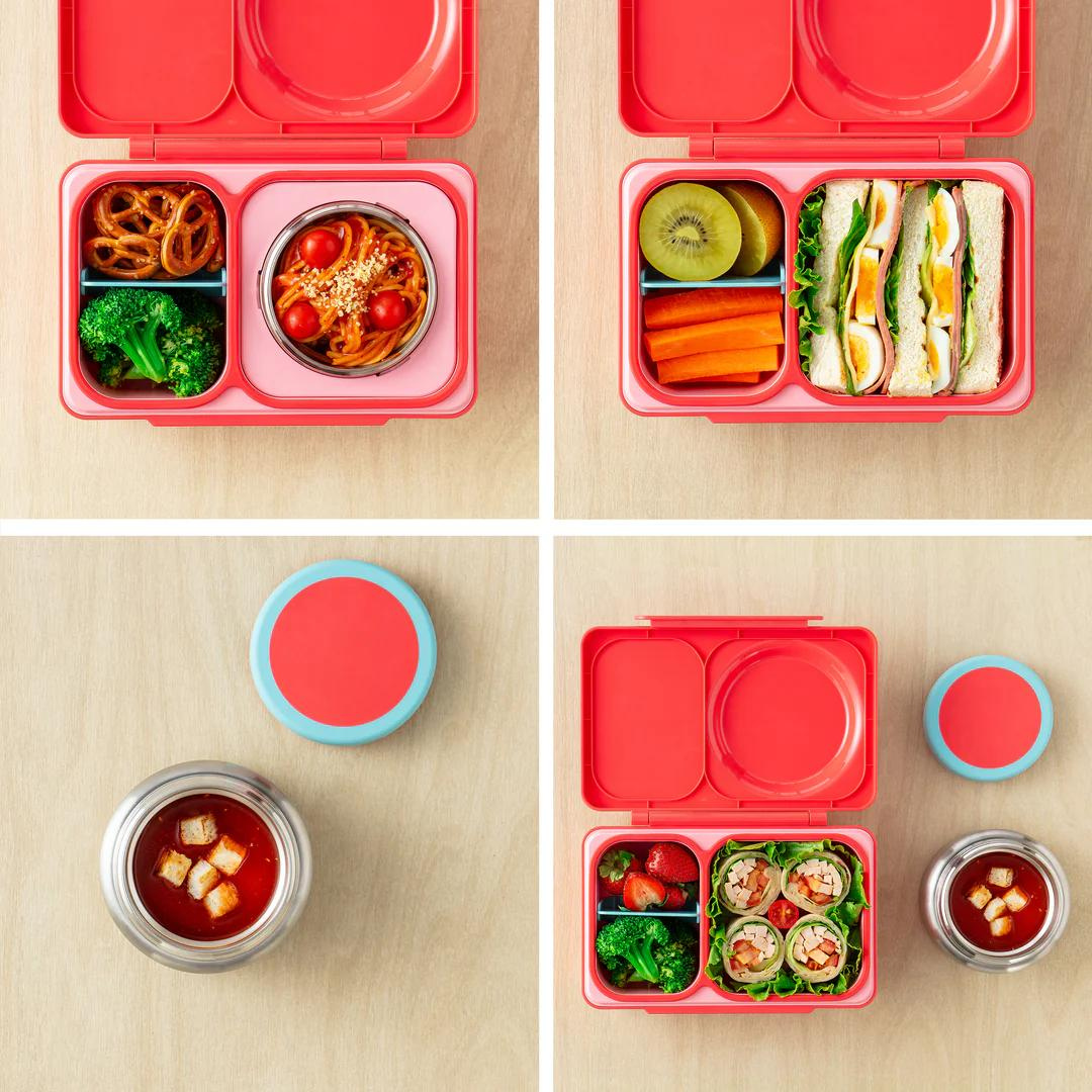 OMIEBOX UP HOT &amp; COLD BENTO BOX - CHERRY PINK