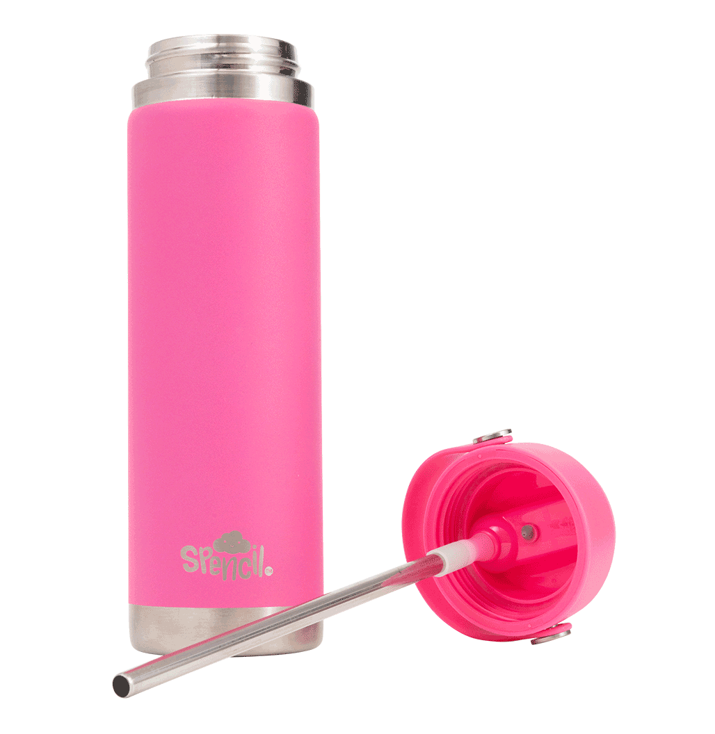 Big Insulated Water Bottle 650ml - Fuchsia
