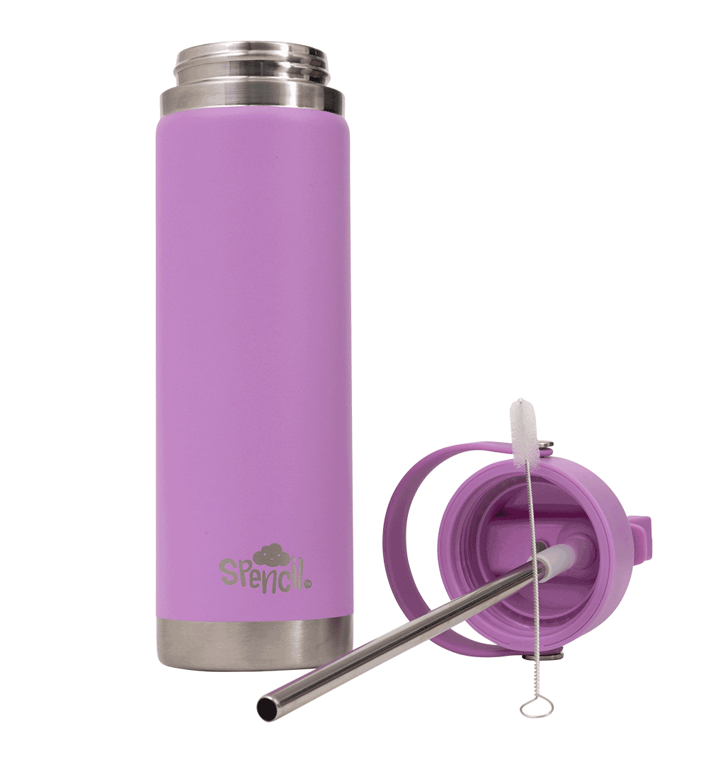 Big Insulated Water Bottle 650ml - Lilac