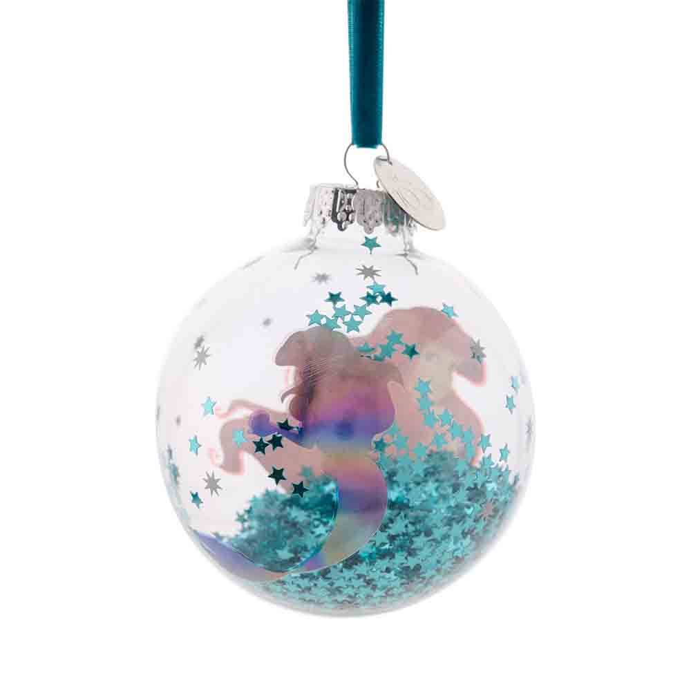DISNEY 100 CHRISTMAS GLASS BAUBLE ARIEL