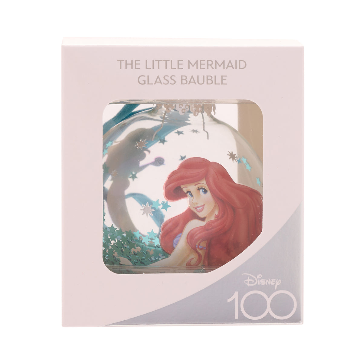 DISNEY 100 CHRISTMAS GLASS BAUBLE ARIEL