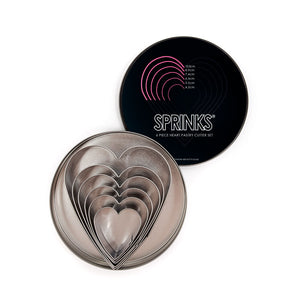 6-Piece HEART Stainless Pastry Cutter Set - by Sprinks