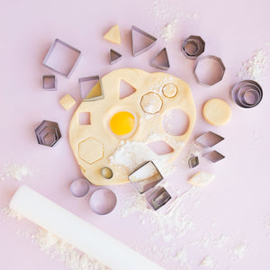 24-Piece MINI GEOMETRIC Stainless Pastry Cutter Set - by Sprinks