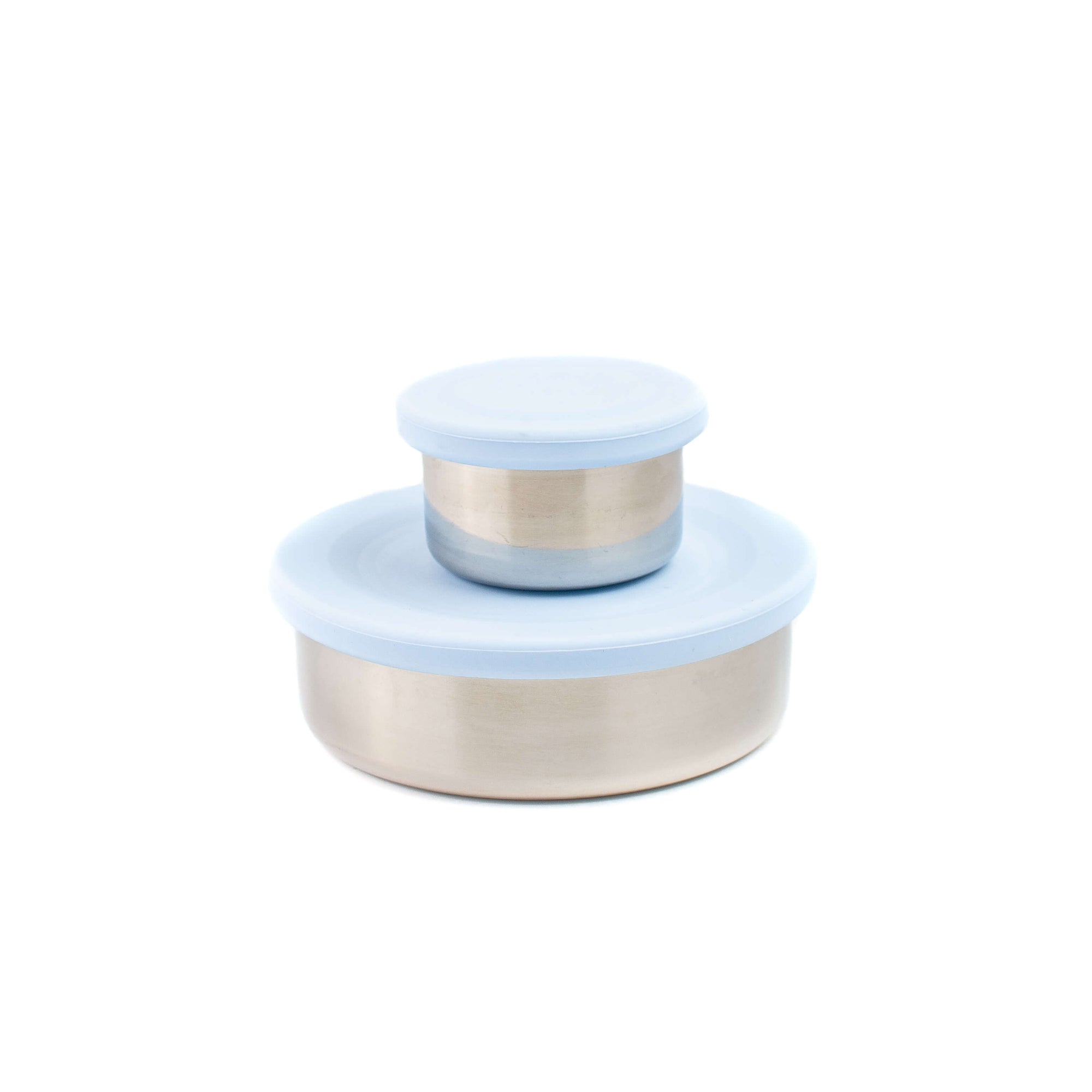 Ecococoon Stainless Steel Snack Pots - Pale Blue