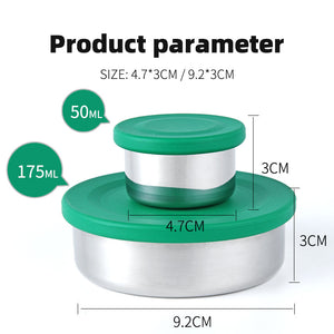 Ecococoon Stainless Steel Snack Pots - Mint