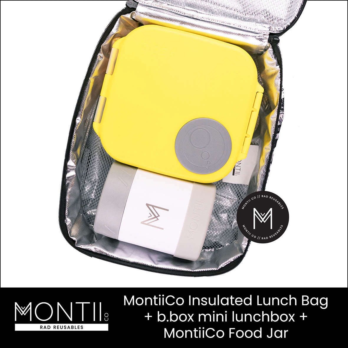 MontiiCo Large Insulated Lunch Bag - Endless Summer