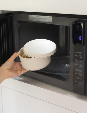 MontiiCo Silicone Scallop Bowl - Cream