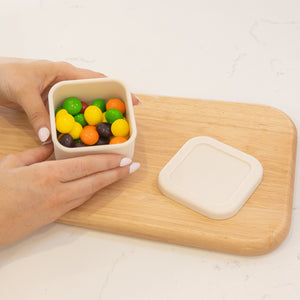 MontiiCo Silicone Snack Tub - Cream