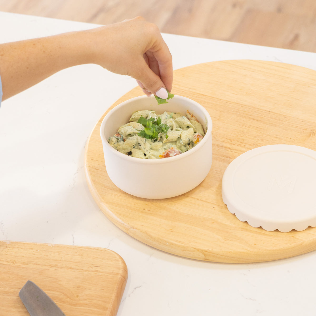 MontiiCo Silicone Scallop Bowl - Cream