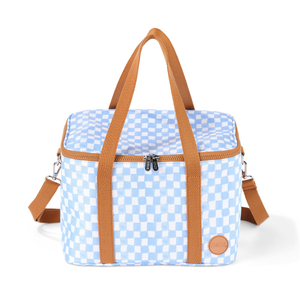 Maxi Insulated Lunch Bag - Blue Check