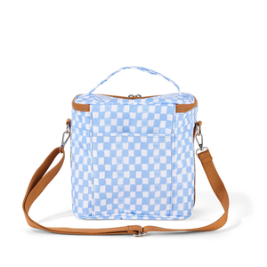 Oioi Midi Insulated Lunch Bag - Blue Check