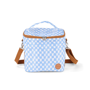 Oioi Midi Insulated Lunch Bag - Blue Check