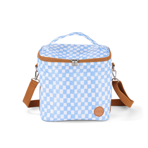 Oioi Midi Insulated Lunch Bag - Blue Check