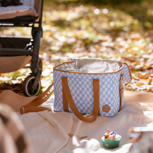 Maxi Insulated Lunch Bag - Blue Check