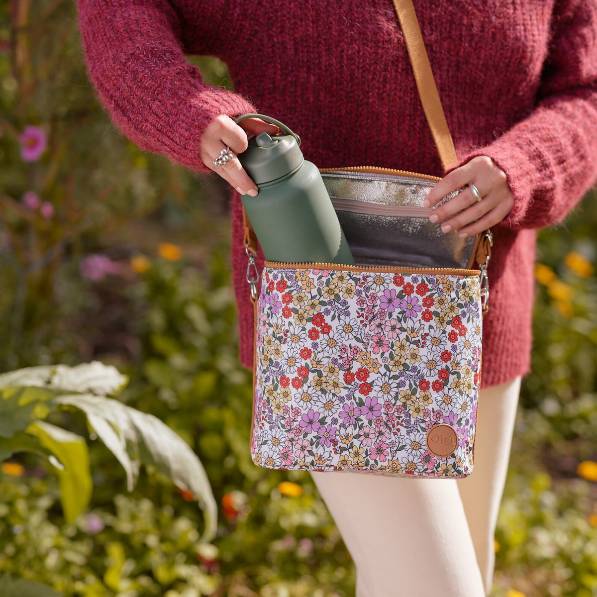 Oioi Midi Insulated Lunch Bag - Daisy