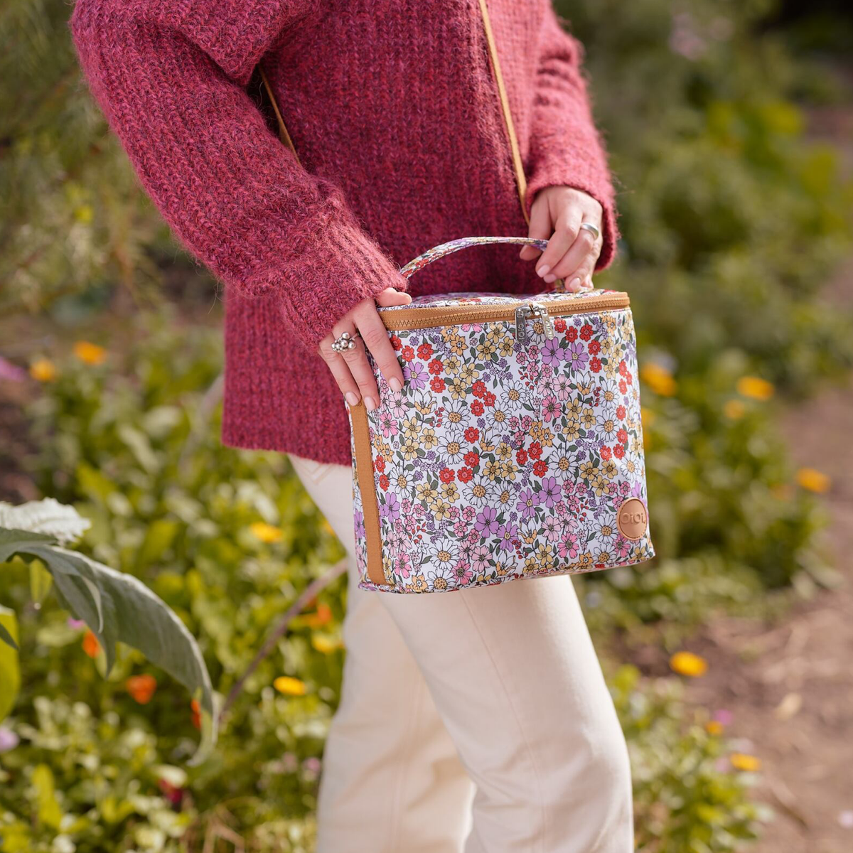 Oioi Midi Insulated Lunch Bag - Daisy