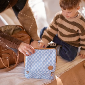 Oioi Mini Insulated Lunch Bag - Blue Check