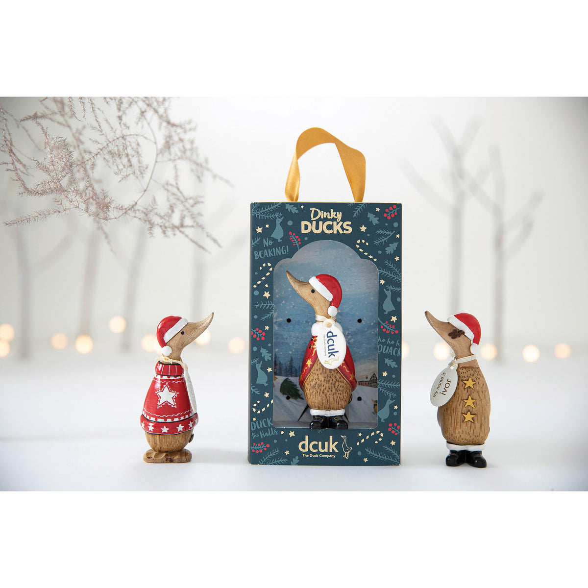 DCUK TRADITIONAL CHRISTMAS DINKY DUCKS 3PCS ASSORTED