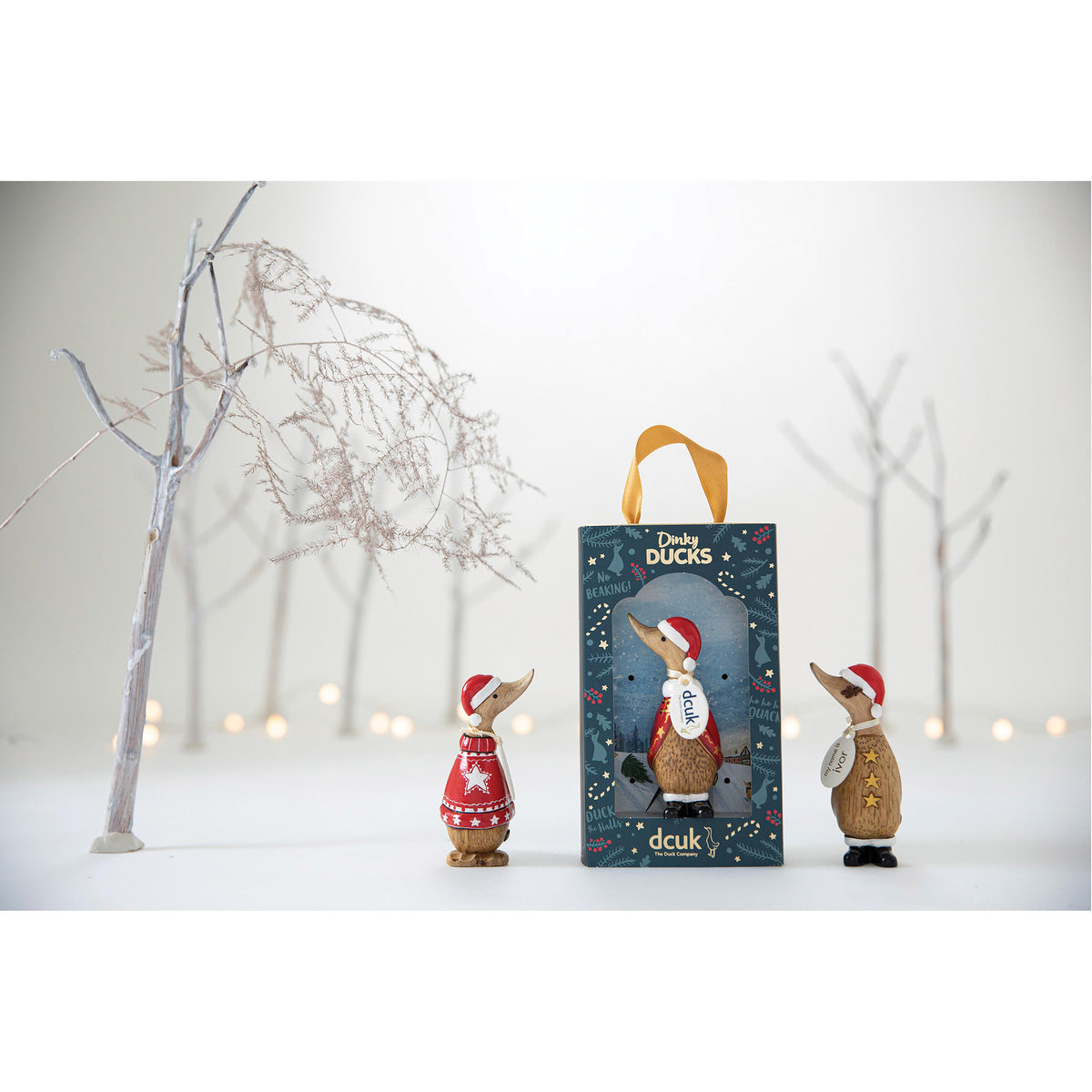 DCUK TRADITIONAL CHRISTMAS DINKY DUCKS 3PCS ASSORTED