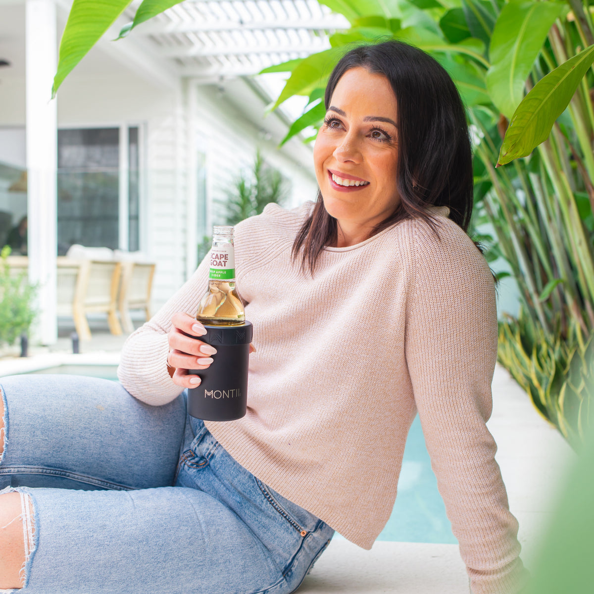 MONTIICO INSULATED CAN &amp; BOTTLE COOLER - COAL