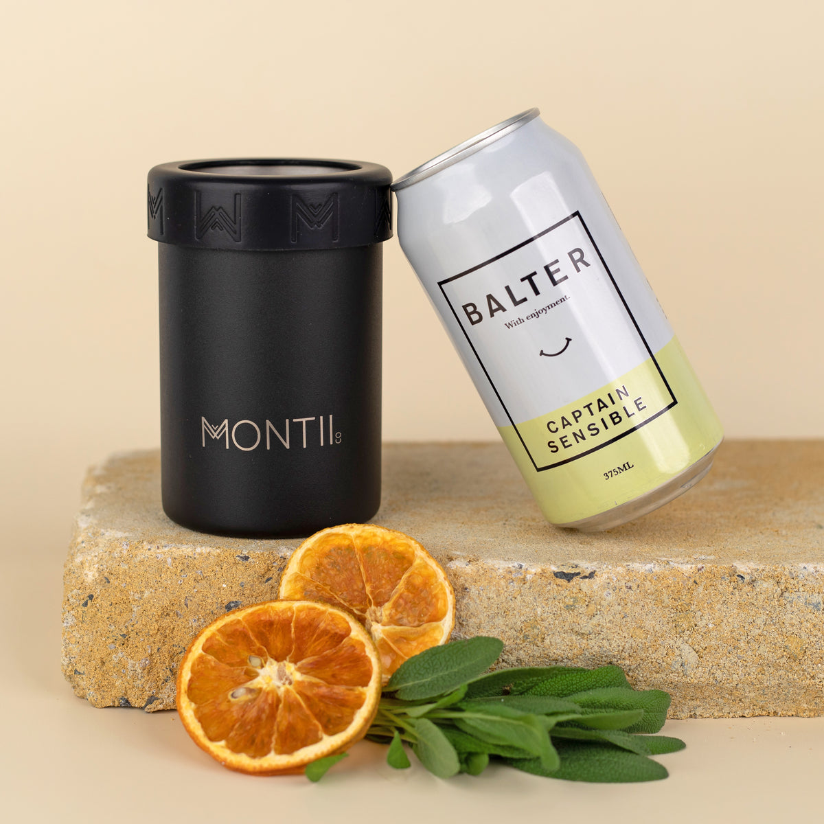 MONTIICO INSULATED CAN &amp; BOTTLE COOLER - COAL