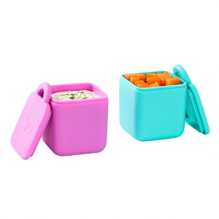 OMIE OMIEDIP SILICONE DIP CONTAINERS SET 2 - PINK/TEAL